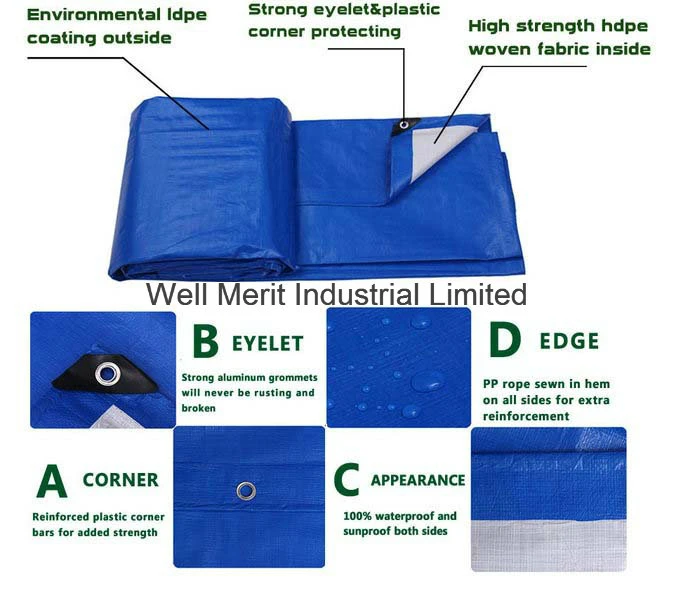 HDPE Tarpaulin/ Polyethylene Tarpaulin/ Poly Tarp