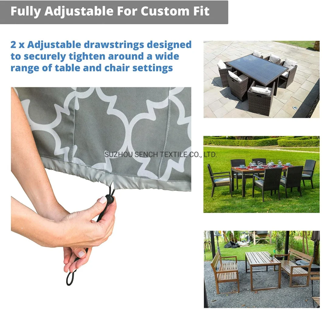 Rectangle Patio Table Cover, Heavy Duty Outdoor Table Covers Waterproof Rectangular, Durable & Fade Resistant Outdoor Dining Table Cover