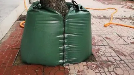 Bolsa de irrigação por gotejamento de encerado de PVC de 25 galões, bolsa de gotejamento de água de liberação lenta tamanho 100 L para novas árvores plantadas