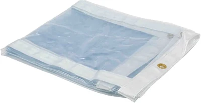 Lona de PVC transparente resistente à prova d'água para uso industrial e comercial - 8 por 12 pés